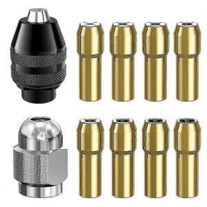 Jeu de pinces de mandrin de perçage pour Dremel,1/32 pouce à 1/8 pouce Mèche sans clé de remplacement 4486 avec jeu d'écrous de perçage rotatif de remplacement - Neuf