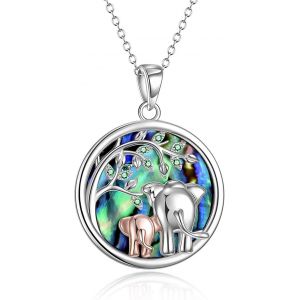 Argent Sterling Bijoux Collier &Eacute;l&eacute;phant Pour Femme Collier M&egrave;re Fille Cadeaux De F&ecirc;te Des M&egrave;res Pour Les Femmes Maman Filles - Neuf