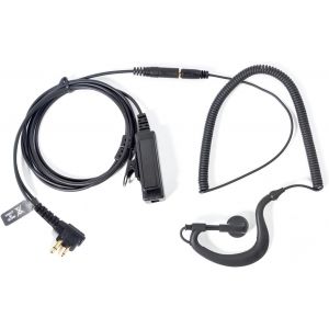 Universal 2 Way Radio Audio Adapter Cable 3.5 Female to Multi-pin with PTT 3.5mm Jack Headset Compatible with Motorola CP040 DP1400 GP68 GP88 GP300 XT420 XT460 (Forme G) - Neuf
