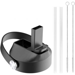 Bouteille D'eau Isotherme Sous Vide En Acier Inoxydable (Froid Pendant 48 Heures/Chaud Pendant 24 Heures), 1 Litre À Double Paroi Large Avec Couvercle De Paille Sans Bpa - Neuf