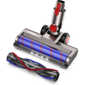 Brosse Compatible Avec Aspirateur For Dyson V7 V8 V10 V11 V15, Brosse For Dyson Flexible Et Pivotante À 180° Avec 4 Lampes Frontales Led Et 2 Rouleaux De Remplacement - Non Compati[SSE7114595] - Neuf