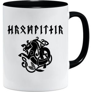 Eryi-Tasse Viking Nordique | Idée Cadeau Pour Les Hommes Âgés, Papa, Grand-Père, Tasse À Café, Motif Viking, Tête De Mort, Chope À Bière Thors Hammer (Viking023) - Neuf