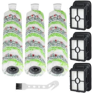 Lot de 3 rouleaux de brosse multi-animaux 2788 et filtres d'aspirateur 1866 compatibles avec CrossWave Max 2554, 2554A et 2590 - Neuf