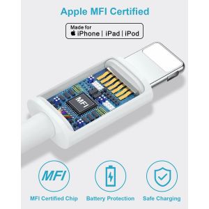 C&acirc;ble Iphone Usb C 1M Lot De 2[Mfi Certifi&eacute;],Cable Usb C Vers Lighting C&acirc;ble Iphone Cable Iphone Charge Rapide Fil Chargeur Iphone Cordon Iphone Pour Iphone 14/13/12/11/X/Xs/Xr/Xs Max/8/7/6 - Neuf