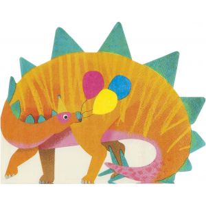 Tianyi-Dino Party Dinosaurs Shaped Napkin 16pk, Multicolore Dino-Napkin-Dino Taille Unique - Neuf