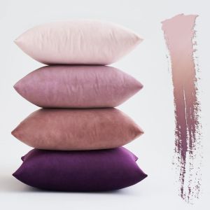 Slep-Lot De 4 Housses De Coussin En Velours D&eacute;coratif Canap&eacute; Taie D'oreiller Super Lisse Doux Decoration Maison Salon Chambre Pour Canap&eacute; 45x45cm Carr&eacute; Violet S&eacute;rie - Neuf
