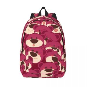 Sac à dos High Street Strawberry Bear pour lycée, sac à bandoulière robuste Toy Story Lotso pour etudiants, sacs pour enfants, cadeau - Neuf