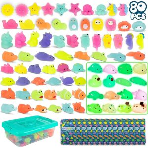 ERYI-Mochi Squishy Kawaii Cadeau Anniversaire Enfants Invites Pack 80 - | Cadeaux Anniversaire Invités Enfant Avec Phosphorescence, Petit Cadeau Anniversaire Enfant, Goodies Anniversaire Enfant - Neuf