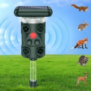 R&eacute;pulsif solaire &agrave; ultrasons 360&deg; pour jardin - &Eacute;loigne chats, oiseaux, rats, chiens. - Neuf