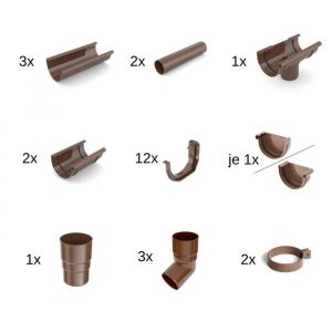 Kit Goutti&egrave;re Marron 6m : Syst&egrave;me Complet pour Votre Maison - Neuf