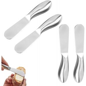 Senior-4 Pcs Couteaux &Agrave; Beurre Et &Agrave; Fromage Couteau &Agrave; Beurre En Acier Inoxydable Outils De Cuisine Pour Couper Ou Tartiner Beurre Fromage Confiture[L1224] - Neuf
