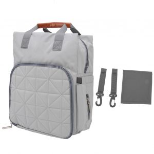 Sac A Dos Multifonction Grande Capacite Impermeable Pour Maman, Sac A Langer Pour Bebe, Sac A Dos Gris - Neuf