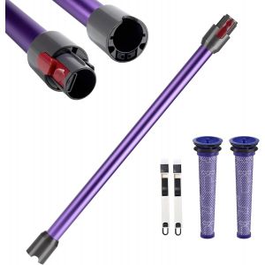 Tube d'Extension Télescopique Dyson Compatible V7 V8 V10 V11 V15-Avec 2 Filtres et Deux Brosses 2-en-1-Violet - Neuf