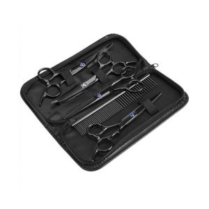 Ensemble De 7 Ciseaux De Toilettage Professionnels Pour Chiens Et Chats - Kit De Ciseaux De Pr&eacute;cision Pour Couper, Effiler Et Coiffer - Neuf