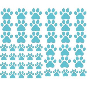 49 Pcs/Set Of Dog Paw Wall Stickers Vinyle Patte Impression Stickers Animal Footprints Wall Art Decor D&eacute;cor De Voiture - Neuf