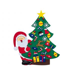 Kit De Sapin De No&euml;l En Feutrine &Agrave; Faire Soi-M&ecirc;me Avec 29 D&eacute;corations D&eacute;tachables Pour Enfants - Neuf