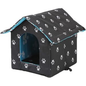Niche D'extérieur Pour Chat, Facile À Laver, Pliable, Avec Coussin Amovible, Résistante Aux Intempéries, Imperméable, Taille S : 35 X 33 X 30 Cm - Neuf