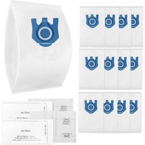 15 sacs à poussière compatibles avec les aspirateurs Miele série GN S2 S4 S5 S6 S8, Complete C2/C3, Classic C1 4 filtres inclus - Neuf