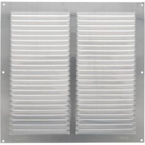 KALANKA-- Grille de ventilation carrée en Aluminium | Grilles d'aération pour sortie d'air | Idéal pour plafond de cuisine et de salle de bain | Dimensions : 300 x 300 mm | Couleur: Argent - Neuf