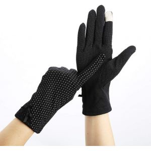 Gants De Cyclisme Coton Mitaines Été Fine Dentelle Respirant Anti-Uv Sun Protection De L'écran Tactile Gants Finesse De Travail Sport Gants Pour Moto Vélo Scooter Vtt Équitation - Neuf
