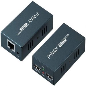 Pw-Ht225Pir Hdmi Extender 195Ft / 60M Transmission Sur Single Cat5E / 6/7 Full Hd 1080P Support Ir Control Loop Out 3D Edid Fonction - Neuf