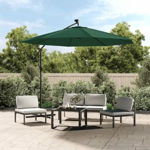 Prolenta Premium - Tissu De Remplacement Pour Parasol D&eacute;port&eacute; Vert 300 Cm - Neuf