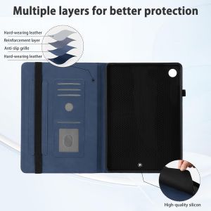 Coque Pour Samsung Galaxy Tab S10 Lite / S10 Fe 2025 / S9 Fe / S9 11 Pouces 2023 - Étui Housse De Protection Cuir Pu Avec Fonction Support/Portefeuille Coque Tablette (Bleu) - Neuf