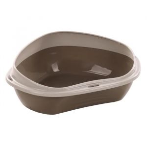 Bac &Agrave; Liti&egrave;re De Coin 58.5 X 48 X 20.5 Cm Sadio Taupe - Neuf