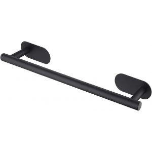 Eryi-Porte-Serviettes 40cm Salle De Bain Barre Porte Serviette Murale Auto-Adhésif En 304 Acier Inoxydable Sans Perçage Imperméable Pour Salle De Bain, Cuisine, Noir - Neuf