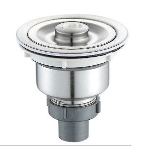 Cr&eacute;pine d'&eacute;vier en acier inoxydable avec panier amovible - Neuf