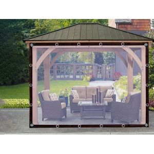 B&acirc;che transparente de 2 m avec ?illets et corde pour la protection contre la pluie - Neuf