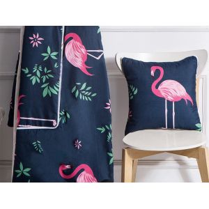 Oreiller Et Couverture De Sieste 2 En 1 &Agrave; Motif Flamant Rose - Neuf