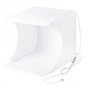 Kit de mini-studio photo professionnel avec &eacute;clairage LED et 6 arri&egrave;re-plans pour la photographie de produits - Neuf