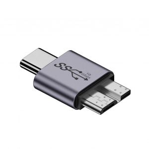 Adaptateur de disque dur Adaptateur bidirectionnel Type-C vers Micro B Transmission de données haute vitesse Adaptateur USB vers Micro B Accessoires de disque dur Fournitures de bureau - Neuf