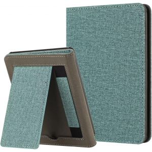 Guop-Pour 6"" Kindle Paperwhite 5/6/7ème Génération 2012,2013,2015,2016 (Modèle:Ey21/Dp75sdi),Housse En Cuir Pu,Intelligent Veille/Réveil Automatique Avec Dragonne&fente De Carte,Pine Green - Neuf