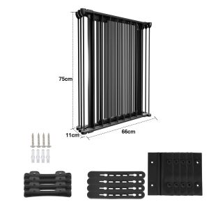 2X Barriere de securite 5 panneaux installation facile,Noir 310CM - Neuf