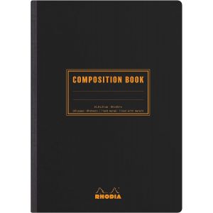 Eryi-119219c - Carnet Souple Dos Toilé Composition Book Noir - A5 14,8 X 21 Cm - Ligné - 160 Pages - Papier Clairefontaine Blanc 80 G/M - Classic - Neuf