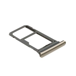 Tiroir de Carte Nano SIM pour Samsung Galaxy S7 edge avec Emplacement micro-SD Dor&eacute;e - Neuf