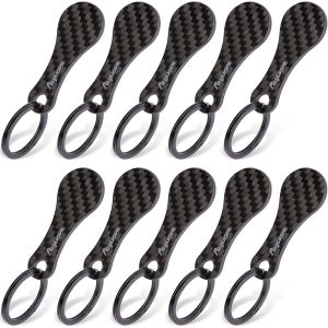 KAL-Lot De 10 Carbone Jetons De Chariot De Courses En Métal - Jeton De Chariot Amovible Comme Porte-Clés - Porte-Clés En Carbone - Neuf