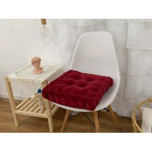 Coussin rehausseur de chaise rouge fonc&eacute; 40 x 40 cm pour salle &agrave; manger, fauteuils, canap&eacute;s et sol - Neuf