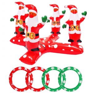 Jeu De Lancer D'anneaux De Noel, Jeu De Lancer De Casse-Noisette Gonflable, Jeu De Fete De Noel En Famille - Neuf