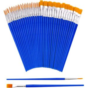 70 Pi&iquest;&iquest;Ces Pinceaux 35 Pinceaux Peinture Enfant Ronds 35 Pinceau Peinture Enfant Plats Petit Pinceau Avec Poils En Nylon Pour Cours D'art Peinture De D&iquest;&iquest;Tail Peinture Acrylique Huile Aquarelle Gouache - Neuf