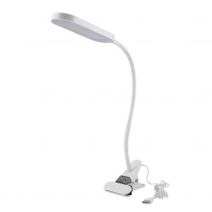 Hjlian Lampe De Bureau Led Flexible Et Reglable A Col De Cygne, Capteur Tactile, Intensite Variable (Blanc) - Neuf