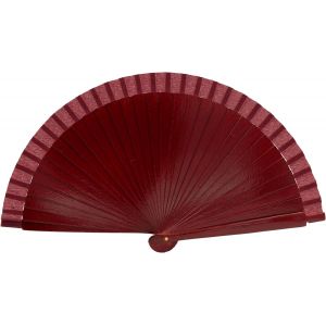 KALANKA-- Eventail Mariage Bordeaux Double-Face Pliant en Bois laqué | Ventilateur de Poche Femme | Eventail Japonais | éventail Paint à la Main - Neuf