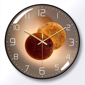 Horloge murale de salon silencieuse de 12 pouces (Venus Black) ,Horloge murale design de cuisine moderne ,Horloge murale suspendue à quartz de 30 cm - Neuf