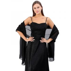 Femme Étole Châle Elégant Foulard Boléro Cape En Mousseline De Soie Pour Robe De Soirée Mariage Mariée Cérémonie - Neuf