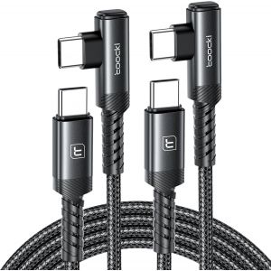 KAL-C&acirc;ble USB C 60W [2 PCS] [1M+1M] USB C vers Type C Coud&eacute; PD 3.0 Cable de Charge Rapide en Nylon pour iPhone 16 Pro Max Samsung Galaxy S24 S23 S22 Note 20 MacBook Pixel, Noir - Neuf