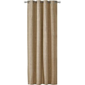 Eryi-Rideau Voilage - 1x Rideau À ?illets En Métal Pour Fenêtre Salon Chambre Bureau - Rideau Voilage Effet Lin 245 X 140 Cm En Polyester - Neuf