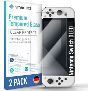 [2 Pieces,Clear] Tempered Glass Screen Protector for Nintendo Switch OLED,HD Glass Screen Protector,Anti-Scratch,Bubble-Free,9H Hardness,0.3 mm,Ultra Transparent,Heavy Duty - Neuf