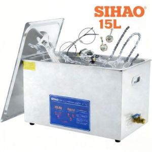 Nettoyeur ultrasonique-15L,220V/40KHZ-SIHAO-Professionnel-pour bijoux et lunettes,&eacute;cran LED,Capacit&eacute; de travail MAX 11.2L-Acier inox304 - Garantie 1 an - Neuf